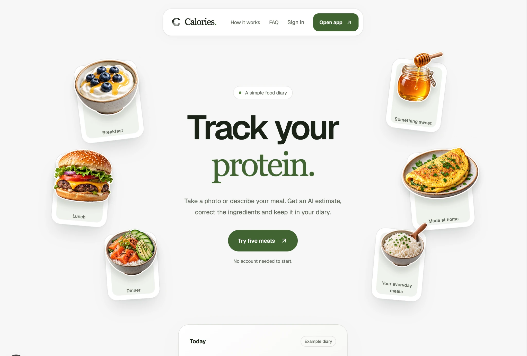 Calories AI · built with AI by Studio Aiman